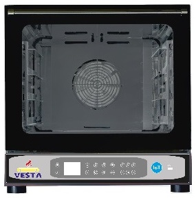 Four professionnel à convection vapeur numérique monophasé 4 niveaux 430x330 - 0N0443D - Vesta