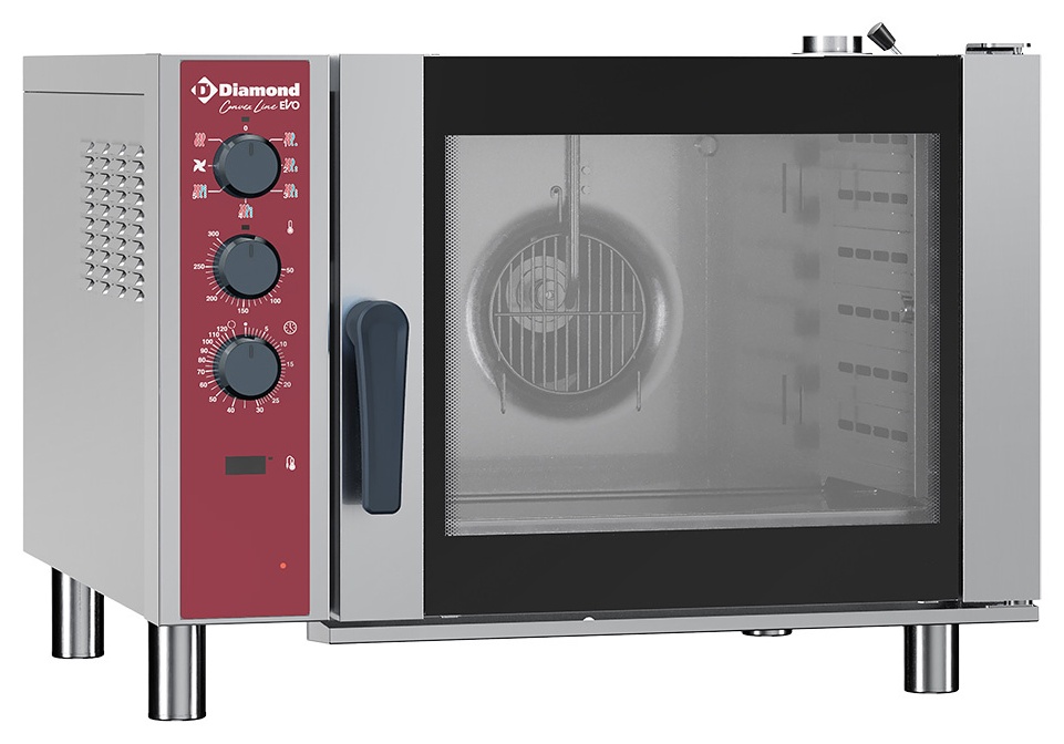 Four à convection professionnel électrique GN 1/1 commandes mécaniques humidificateur automatique - CFE61/N - Diamond