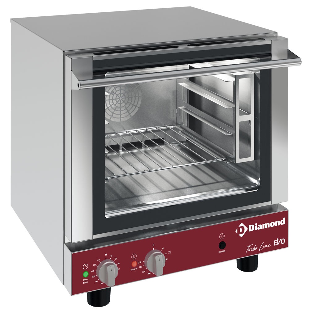 Four à convection professionnel électrique monophasé 4 niveaux GN 2/3 humidificateur manuel - CGE23-L - Diamond