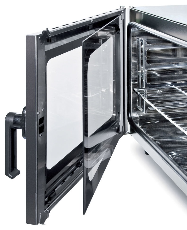 Four à convection professionnel électrique triphasé 6 niveaux GN 1/1 humidificateur manuel - CGE611-BQ - Diamond en cuisine professionnelle