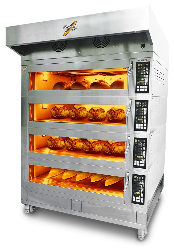 Four à sole modulaire professionnel triphasé 4 niveaux commande digitale - FORNO 446-4 - Sinmag