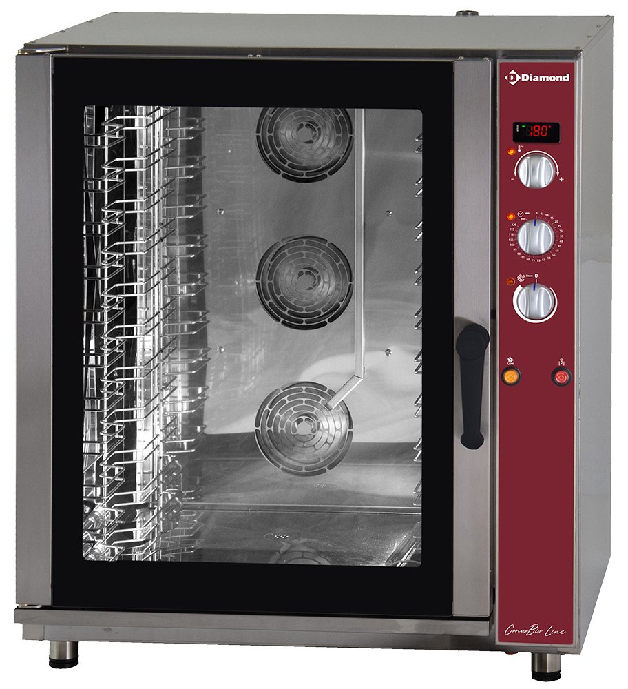 Four à convection professionnel électrique 11 niveaux EN 600x400 humidificateur automatique - PFE-111/S - Diamond