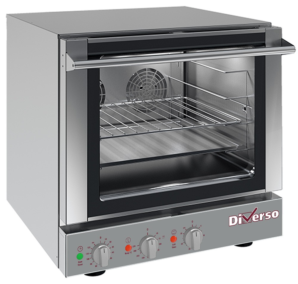 Four à convection professionnel électrique 4 niveaux 460x340 mm avec salamandre - WR-B43S-1B - Diamond